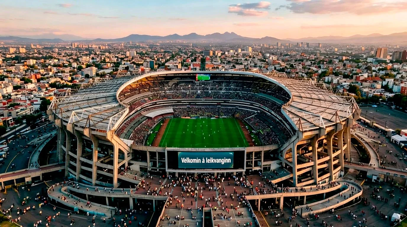 Estadio Azteca í Mexíkóborg — opnunarleiksvöllur heimsmeistarakeppninnar 2026