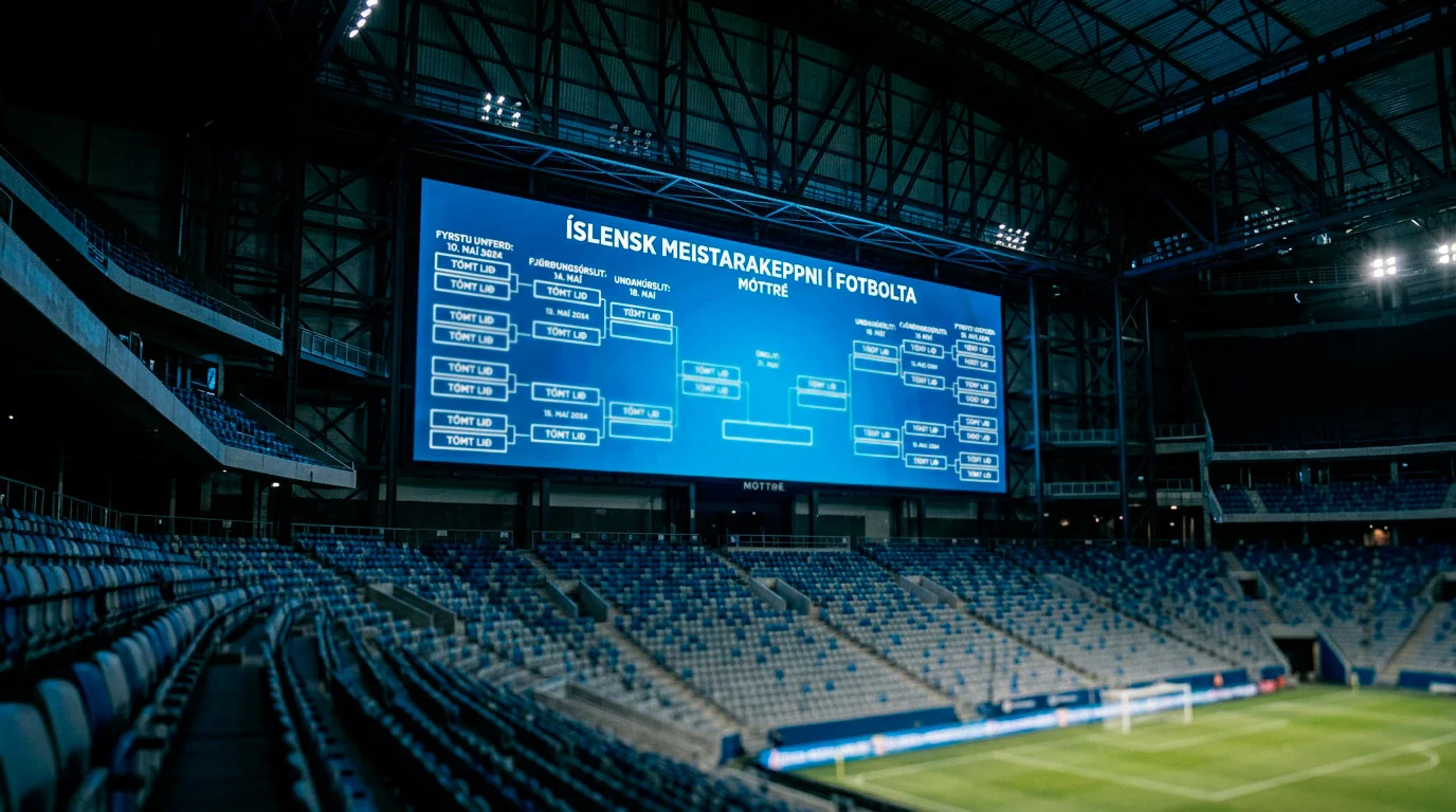 Úrslitatafla HM 2026 með leið úr riðlum í úrslitaleik